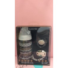 KIT PREM BIBERAO 270ML 3P+CHUPETA 0/4M+CLIP BRANCO