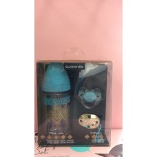 KIT PREM BIBERAO 270ML 3P+CHUPETA 0/4M+CLIP AZUL